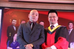 弟子微营销讲师宁佐文与师父杨安教授